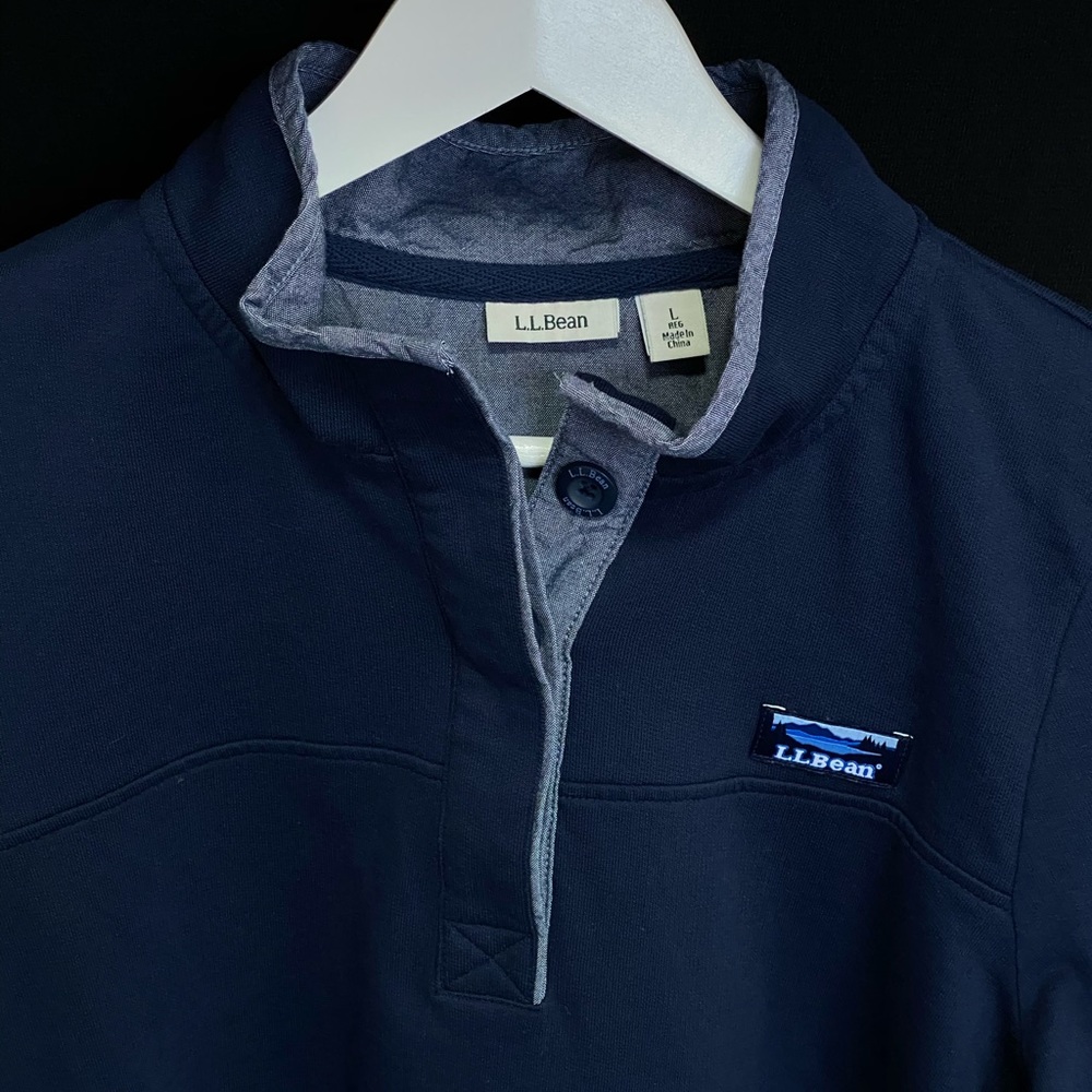 Women’s Navy LL Bean Rugby Shirt